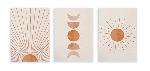 Peinture murale soleil et lune pour habiller un mur vide sans surcharger