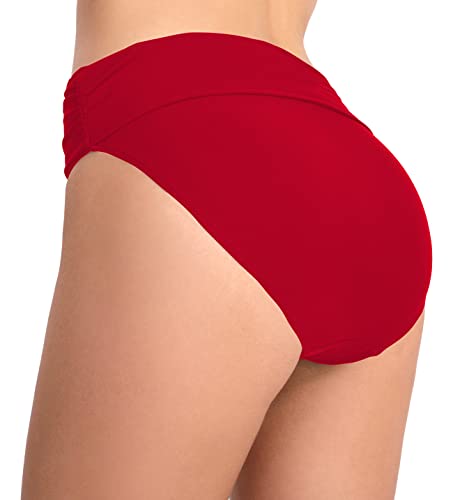 Image of Women's Bathing Suit Bottoms Full Coverage Ruched Bikini Tankini Bottom Swimsuit Brief