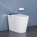 GarveeTech Smart Toilet with Bidet Built in for Bathroom, Hand Open/Close Elongated Toilet with Foot Sensor Operation, Warm Water and Air Dryer, Automatic Flush, Digital Display