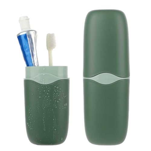 Psyqtsuary Travel Toothbrush Cup Case, Toothbrush Travel Case, Travel Water Cup Set, Portable PP Seal Tooth Brush Holders Cover, Multi-Function Portable Toothbrush Cover, Toothbrush Case(Green) Psyqtsuary Travel Toothbrush Cup Case, Toothbrush Travel Case, Travel Water Cup Set, Portable PP Seal Tooth Brush Holders Cover, Multi-Function Portable Toothbrush Cover, Toothbrush Case(Green)