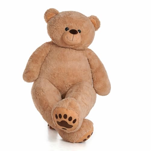 Image of 4 Feet Dark Brown Giant Teddy Bear Soft, Plush, and Cuddly Stuffed Animal for Kids, Birthdays, Anniversaries, Valentine's Day, and Special Occasions Large Huggable (Brown /48 inch)