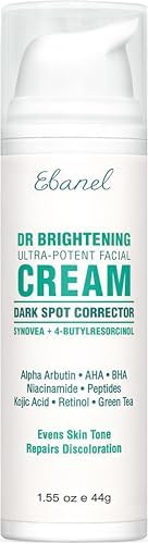 Ebanel Dark Spot Remover for Face & Body, Skin Brightening Cream with Synovea, Alpha Arbutin, Niacinamide, Kojic Acid, Dark Spot Corrector for Hyperpigmentation, Discoloration, Melasma, and Age Spots