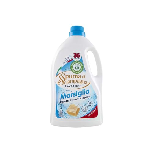 Spuma Di Sciampagna Detersivo Liquido Lavatrice Marsiglia 36 Lavaggi, 1620Ml