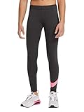 Elastischer Bund Nike Mädchen Sportswear Favorites Leggings, Black Heather/Sunset Pulse, M