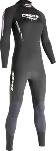Cressi Fast 1 mm Lady Monopiece Wetsuits, Black/Lilac, 2XL