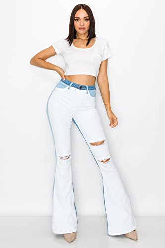 Aphrodite Flare Bell Bottom Jeans for Women - Super High Waisted Wide Leg Flare Bell Bottom Bootcut Stretch Jeans4