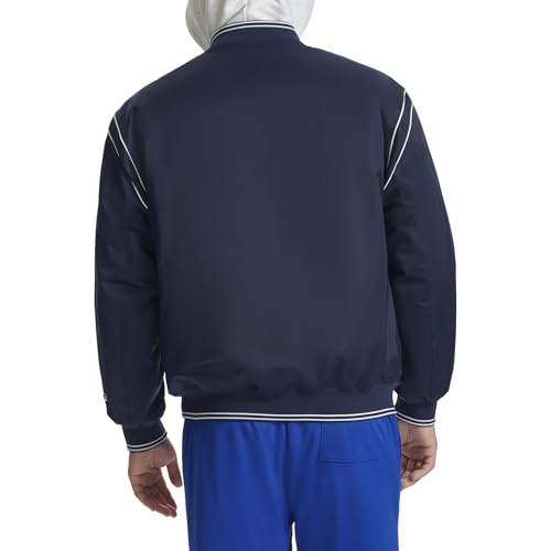 Champion Men's Satin Varsity Bomber Jacket with Logo4