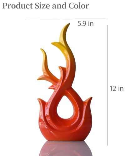 Estatua Decorativa Abstracta de Rama de Árbol Naranja 12 Pulgadas miniatura 2