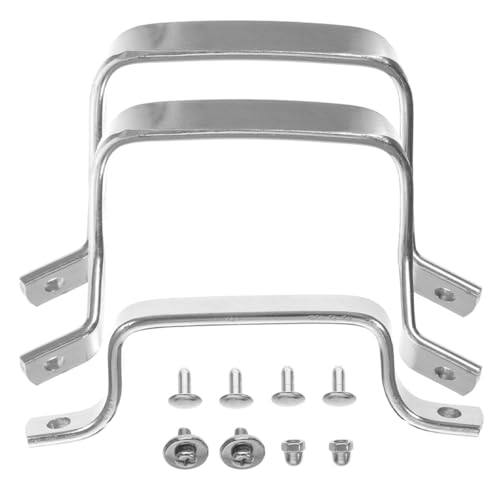 Beavorty 3 Piezas Mango de Tapa de Olla y Asas Laterales de Repuesto de Acero Inoxidable Resistentes al Calor Diseño Antideslizante para Utensilios de Cocina Versátiles en Vaporera y Wok