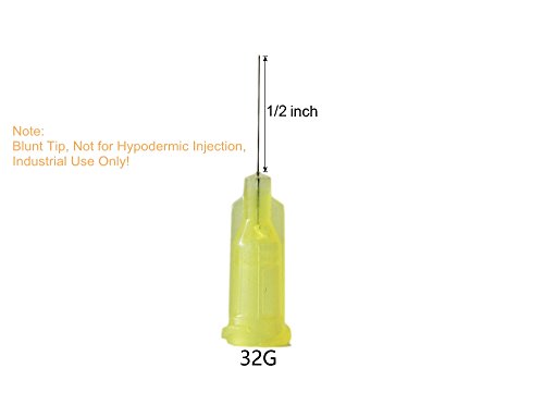 Bstean 50 Pack Blunt Tip Dispensing Needle With Luer Lock, Industrial Unsterilized (32G, 1/2 Inch) #TOP1