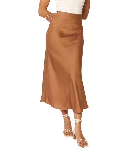 Image of Petal & Pup Women's Nellie Satin Midi Skirt