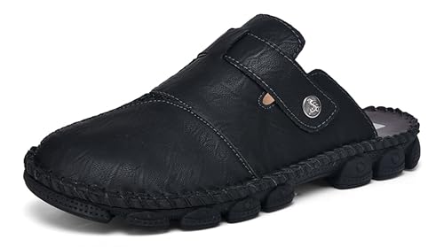 Honeystore Men's Non-Slip Flat Slide Sandals Slip-on Beach Shoes