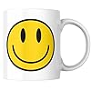 80'S Raver Mug | Music Lover Gift Mug – Original 90's Raver, Gift for a Music Lover, Clubber, DJ, Vinyl Junkie, Old Skool Raver or Lover of The Rave Scene (Yellow Smiley Face) #1
