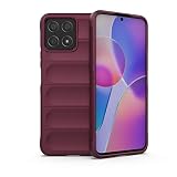 MUMOYAN Funda Silicona Líquida para Huawei Honor X8 / Honor X30i con Protección Antigérmenes, Carcasa Antichoque de Grado Militar con Revestimiento de Microfibra Suave,Morado Oscuro