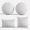 patdrea Throw Pillows Pillow Insert Set of 4 Throw Pillows for Couch Bed Soft Comfortable White Pillows IndoorOutdoor Decorative Cushion