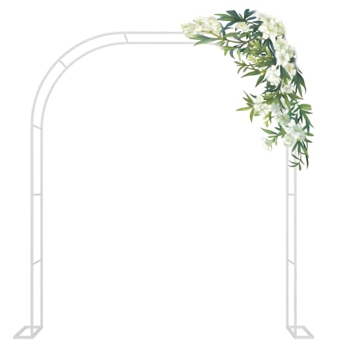 Arche de jardin en acier blanc - Treillage pour jardin extérieur - 2,8 m x 2,2 m x 40 cm - Décoration de plantes grimpantes