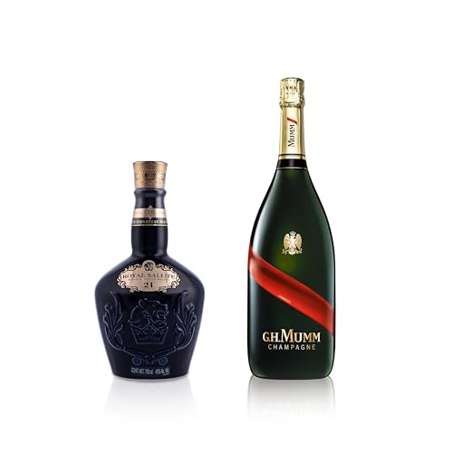 Royal Salute 21 Años Whisky Escocés de Mezcla - 700ml + Mumm Grand Cordon Brut Champagne - 750ml