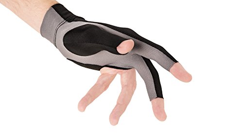Predator Second Skin Billiard Glove Black And Gray: Fits Left Bridge Hand (Small/Medium) #TOP3