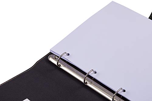 "It's Academic Mini Executive Leather Portfolio Folder, 1"" Ring Binder And 250-Sheet Capacity, Note Pads, And 5.5"" X 8.5"" Documents, 2 Pen Loops, Black Faux Leather" (98294) #TOP4