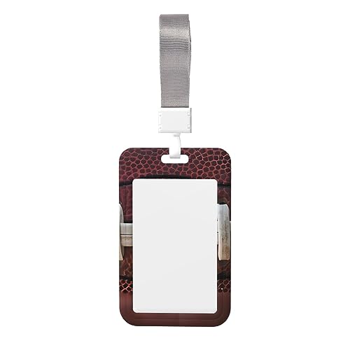 Amerikansk fotboll skosnören ID-bricka hållare med snodd, vattentät plast ID namnbricka bricka bricka fodral för kontor arbete sjuksköterska lärare kvinnor