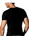Insta Slim -Made in USA- Men’s Slimming Compression Body Shaper Shapewear, V-Neck Under-Shirt for Back Support, Beer Belly & Love Handles (Black, 2X)
