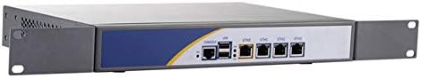 [HUNSN RS01],Firewall, VPN, Network Security Appliance,Router PC,Intel Atom D525,(Gray),[4 Intel Gigabit LAN/2USB2.0/1VGA/FAN],(4G RAM/128G SSD)