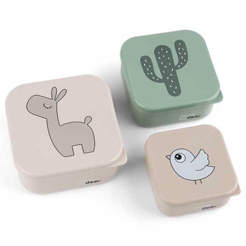 Boîte à goûter Lalee Sand Mix le lot de 3 boîtes gigognes pour les pique-niques en famille