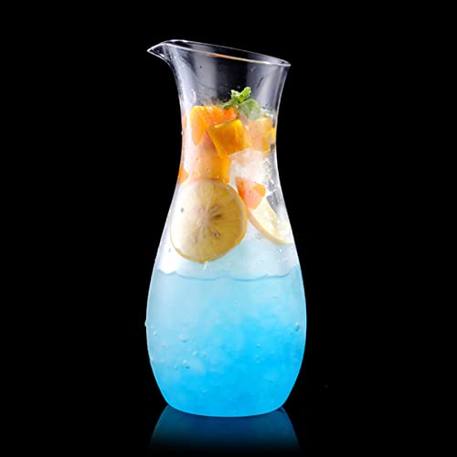 Water Carafe, Elegant Acrylic Jug for Home Bar. for Pouring Iced Tea, Sports Drinks, Lemonade. Designed for all, Bars, Hotels, Restaurants, Families. (1100cc)