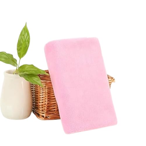 Serviettes à cheveux secs rose clair x6 : format 30x70 cm pour douche et sport