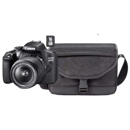 Canon EOS 2000D BK 18-55 IS + SB130 +16GB EU26 Kit d'appareil-photo SLR 24,1 MP CMOS 6000 x 4000 pixels Noir - Appareils photos numériques (CMOS, Full HD, Noir) – Image 6