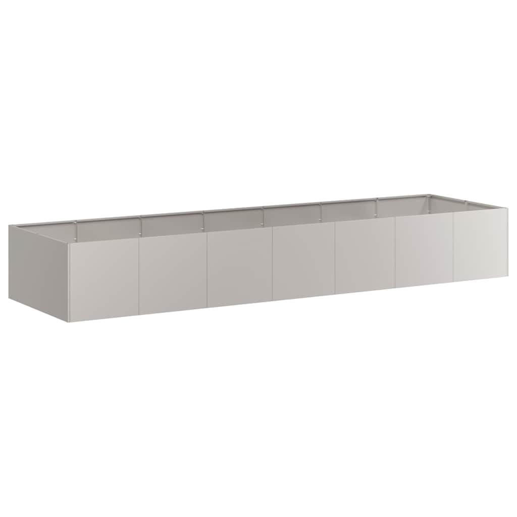 Macetero oxidado de 280 x 80 x 40 cm, bancal de acero resistente a la intemperie, gran jardinera para jardín, terraza y balcón, estable con aspecto oxidado, rectangular