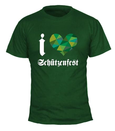 T-Shirt I Love Schützenfest - Herren XXL Grün