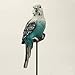 Produktbild E+N Wellen-Sittich Vogel Papagei Haus-Tier Tier-Figur Original-Größe Deko am Stab zum Stecken weiß/blau, 7,5x6x49cm, Polyresin