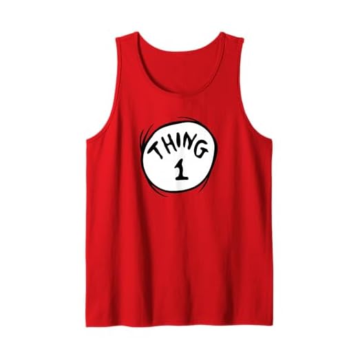 Dr. Seuss Thing 1 Emblem RED Tank Top