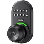 Keypad Smart Door Knob Lock, Yamiry Keyless Entry Digital Lock with Handle, Electronic Code Knob for Front Door, Easy Installation