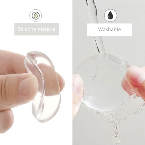 Image of Door Stoppers Wall Protector, 6PCS Reusable Door Bumper with Self Strong Adhesive, Quiet, Shock Absorbent Gel for Home, Office, Wall Protector from Door Knobs
