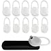 Replacement Silicone Ear Bud Gel Tips Cover Pads 10 PCS for Bluetooth in-Ear Headset Earpiece - Clear