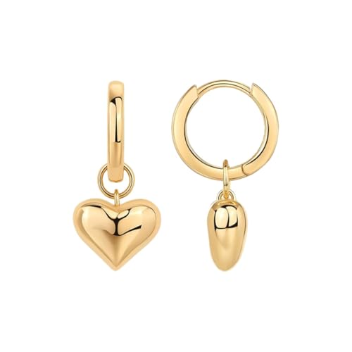cfpqv Pendant Women's Earrings Lightweight Love Moon Flower Star Pendant Earrings Fashionable Smooth Love Pendant Sweet And Cute Women's Earrings Feen Ohrringe, talla única, Cobre, Sin piedra preciosa