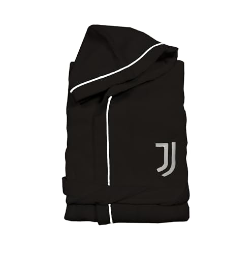 hermet Juventus, Peignoir en microspugnon, unisexe, pour adulte, Noir, XXL