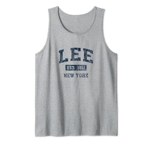 Diseño deportivo deportivo vintage de Lee New York NY Camiseta sin Mangas