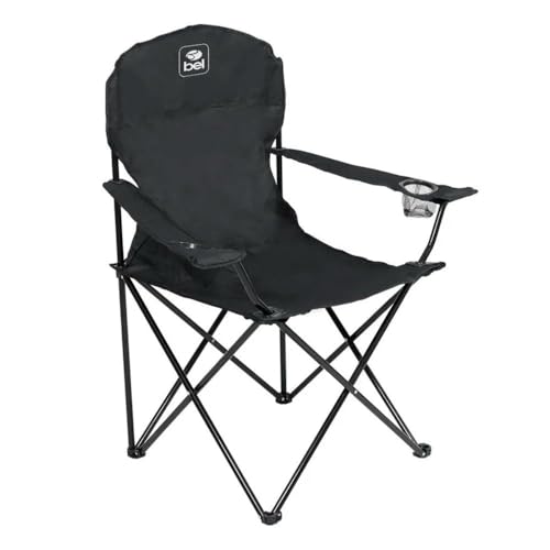 Bel - Cadeira Camping Dobrável Araguaia Comfort Max Preta