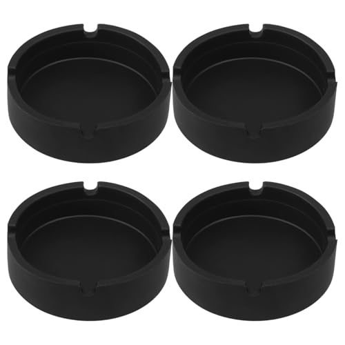 VALICLUD Silicone Ashtray 3.15 Inch Round Smokeless Indoor Ash Holder with Groove for Home Office Desk Decoration Easy to Clean