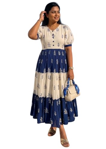 Women's Floral Maxi Style One Piece Kurti, Party and Evening Look...