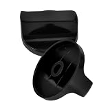 Mipcase 2 Manopole per Piano Cottura a Gas, Ricambio in Plastica Nera, Facili da Installare, per Fornelli e Cucina