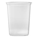 Karat FP-DC32-PPU 32 oz Deli Container, 5.7" Height, 4.61" Width, 3.27" Length (Pack of 500), Clear (Pack of 500)