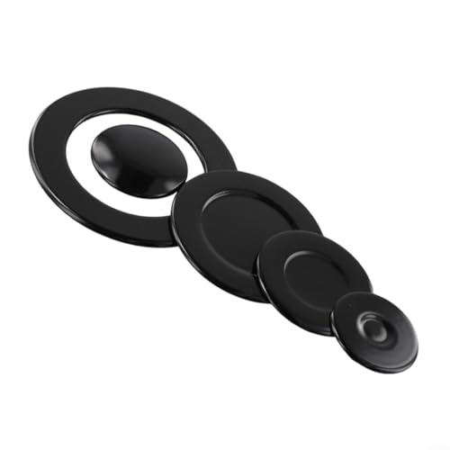 Feeshoppher Juego de 4 quemadores de horno de hierro a gas en varios tamaños para estufas SABAF de material grueso, accesorio de cubierta de fuego con ajuste estándar para una combustión eficiente