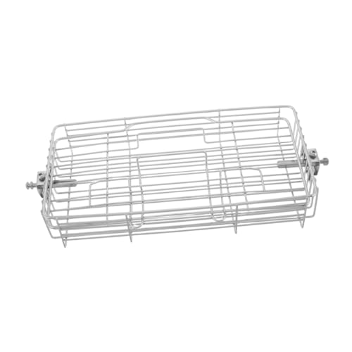 Anneome Grill Fish Basket Réglable Acier Inoxydable avec Rotation pour Barbecue Extérieur Panier Extensible pour Légumes Viande et Fruits de Mer Rack pour Camping et Repas Plein Air