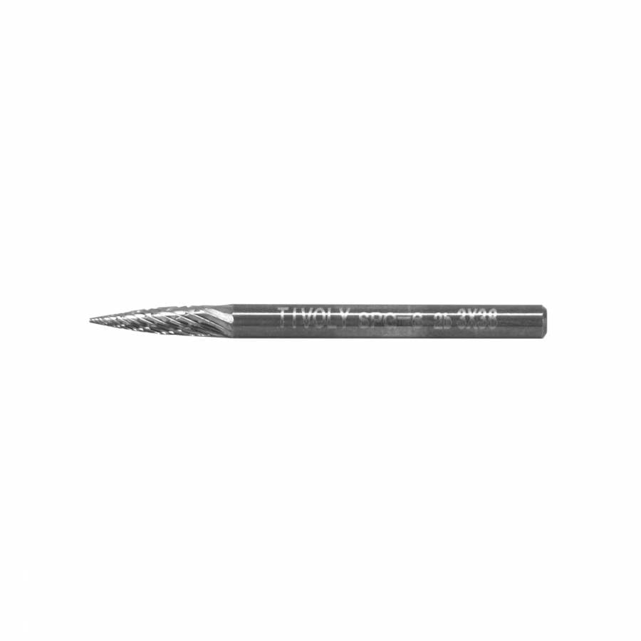 Fraise tivoly lime carbure ogive 3mm avec brise copeaux pour finition nette