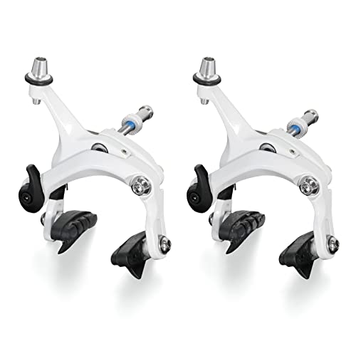 Weeras Bike Brake Caliper Set Front And Rear C Brake Caliper Include Brake Levers For Fixed Gear Bicycle Road Bike White #TOP1