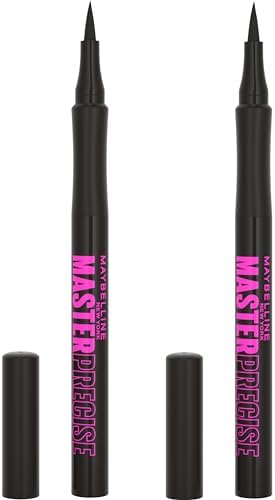 Maybelline New York Eyestudio Master Precise All Day Liquid Matte Eyeliner Makeup, Black, 0.06 Fluid Ounce, Pack Of 2